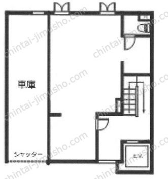 神宮前二丁目ビル1階の間取図