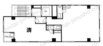 ミクニ四谷ビル4階の間取図