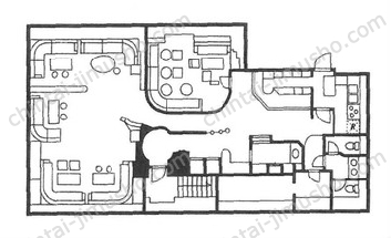 赤坂福住ビルB1階の間取図