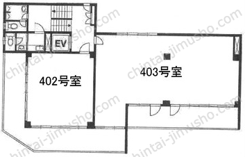 ミスズビル4階の間取図