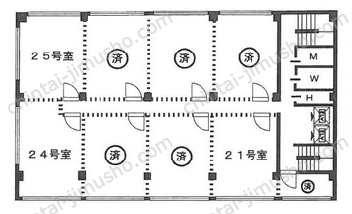 喜助新神田ビルの間取図