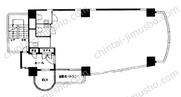 シガラキビル3階の間取図