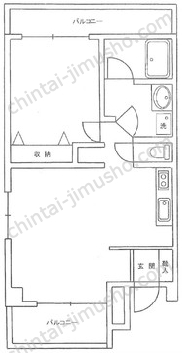 芝サニーハイツ8Fの間取図