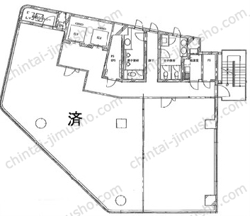 インテック88ビル5階の間取図