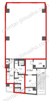 AD-O渋谷道玄坂9階の間取図