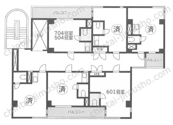 パーク・ノヴァお茶の水7階の間取図