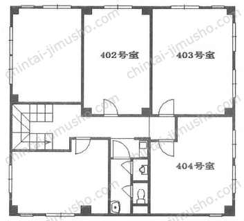 東西館ビル4階の間取図