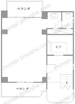 Y-1ビル6階の間取図