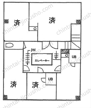 三光ビル（サンコービル）2階の間取図
