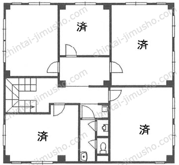 東西館ビル3階の間取図