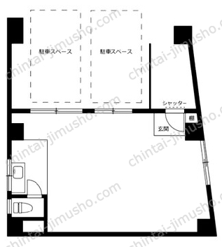 中世ビル1階の間取図