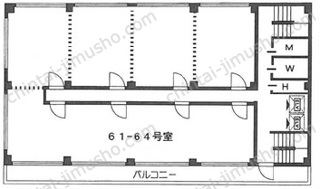 喜助新神田ビルの間取図