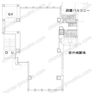 EastWestビル5階の間取図