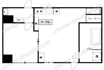 松尾ビル1階の間取図