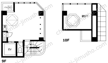 英ビル／HANABUSA BULD一括貸の間取図