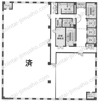 JPR横浜日本大通ビル10階の間取図