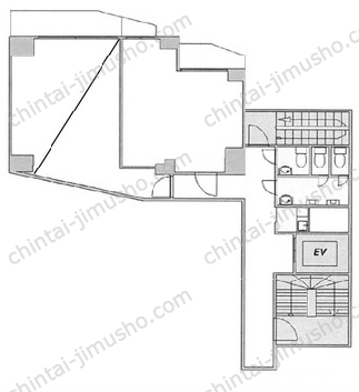 越一ビル3階の間取図