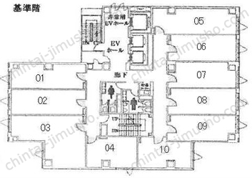 クロスオフィス内幸町の間取図