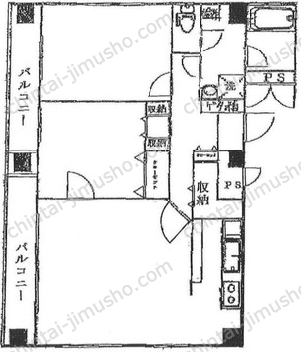 ラフィネ新宿9階の間取図