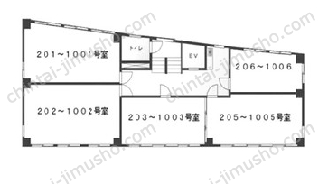 ユニオン小石川第1ビル3階の間取図