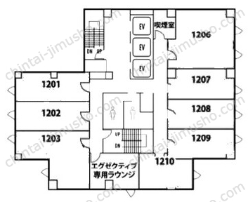クロスオフィス内幸町の間取図