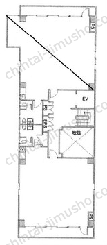 万代三田ビル4階の間取図