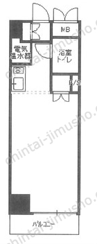 代々木シティホームズ4階の間取図