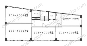 ユニオン小石川第1ビル8階の間取図