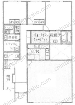 赤坂ヒルサイドハウスⅡ1階の間取図