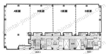 晴海アイランドトリトンスクエアオフィスタワーW8階の間取図