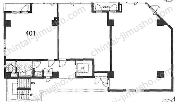 VORT AOYAMA／渋谷表参道ライズオフィス2nd／渋谷表参道ライズオフィス1st4階の間取図