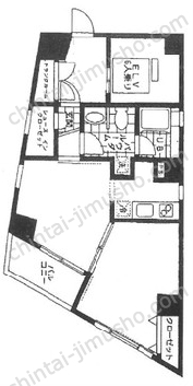 イルヴィアーレ神田小川町ビル4階の間取図