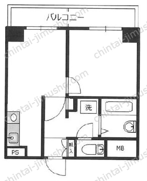恵比寿壱番館7階の間取図