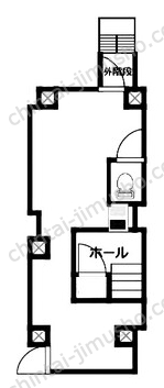 西早稲田三丁目ビルディング2階の間取図