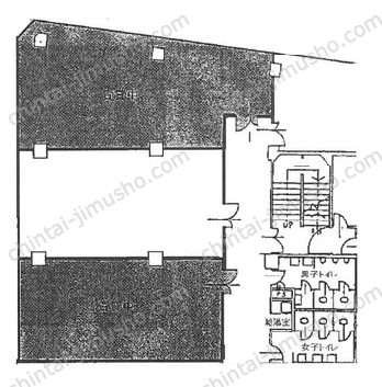 升本マンション2階の間取図