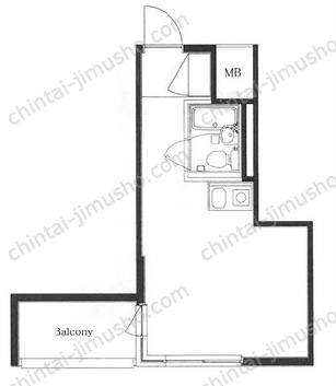 朝日広尾マンションの間取図