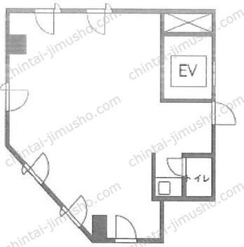 シティスクエア築地3階の間取図
