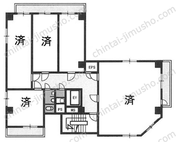 Ky Maxビル5階の間取図