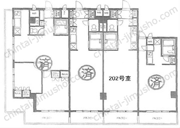 かなりマンション六本木2階の間取図