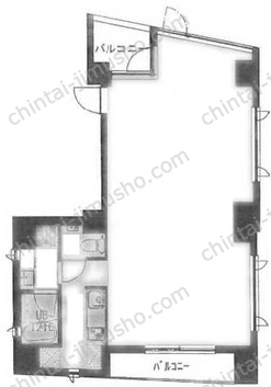 柳下ビル6階の間取図