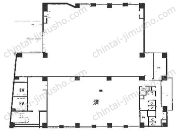 紙パルプ会館9階の間取図