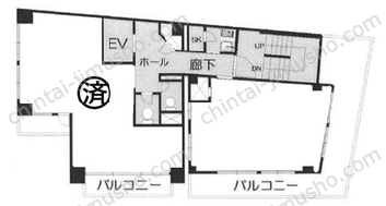 新宿東洋ビル5階の間取図