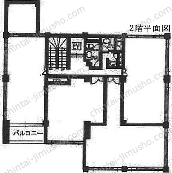日鴻ビル2階の間取図