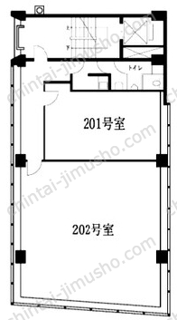 モリタビル御徒町2階の間取図