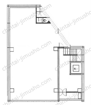 大崎屋ビル1階の間取図