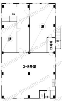 新井ビル3階の間取図