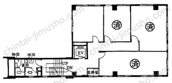 矢板ビル4階の間取図