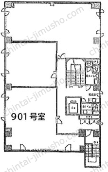 新横浜葉山第三ビル9階の間取図