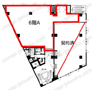 宝町TATSUMIビル6階の間取図