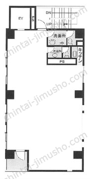 白鷺ビル8階の間取図